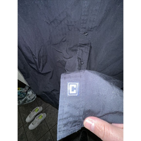 Chaps Button Up Shirt Men's Size XL Long Sleeve Black Patch Logo - Picture 3 of 4